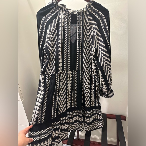 Anthropologie Maeve Tunic Dress, black/white, size S - Picture 9 of 9